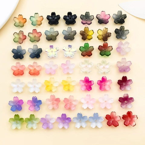Perline in Vetro Sakura a Forma di Fiore di Ciliegio Sfumate Per Creazione Gioielli Fai da Te Bracciale Nappe Materiale
