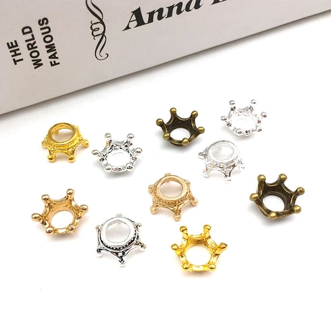 Crown Jewelry Charms Zinc Alloy 3D DIY Handcrafted Accessories For Headwear Necklaces Bracelet Making Pendants