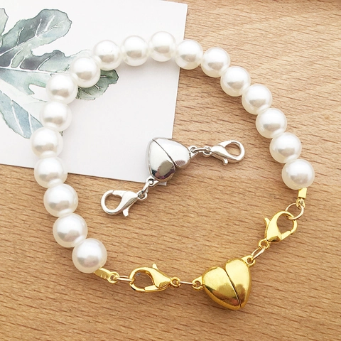 Alloy Rhinestone Magnetic Lobster Clasp Connectors Heart Ball Cylinder Style For DIY Necklace Bracelet Jewelry Making