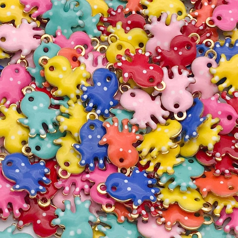 Stainless Steel Enamel Marine Life Charms DIY Mermaid Tail Dolphin Starfish Crab Fish Pendants Jewelry Making Accessories