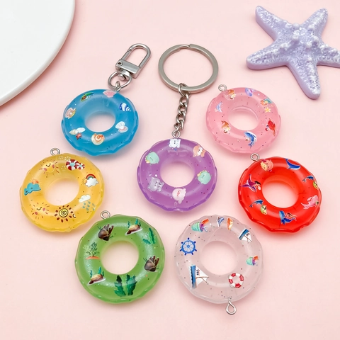 Creatieve Hars Zwemband Hangers Oceaan Thema DIY Sieraden Maken Materiaal Voor Armband Ketting Tas Telefoon Ketting Charms