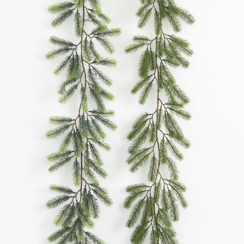 Realistic PE Pine Needle Christmas Garland Green Artificial Rattan Hanging Decoration For Door Fireplace Handmade Holiday Decor