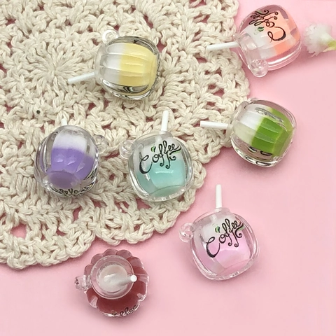 Luminous Miniature Resin Coffee Cup Charms For DIY Jewelry Making Pendants For Keychain Hair Accessories Coffee Cup Collection