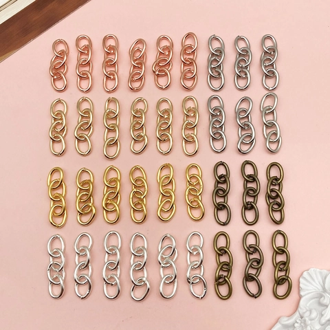 DIY Jewelry Making Metal Four-Section Chain Keychain Connection Links Iron Craft Chains Accessories For Handcraft Jewelry Bracelets Necklaces