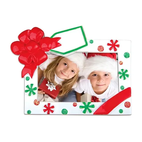 Ornamento Pendente Cornice DIY Natale Resina Dipinto a Mano Fiocchi di Neve Fiocco Decorazione per Albero Personalizzabile