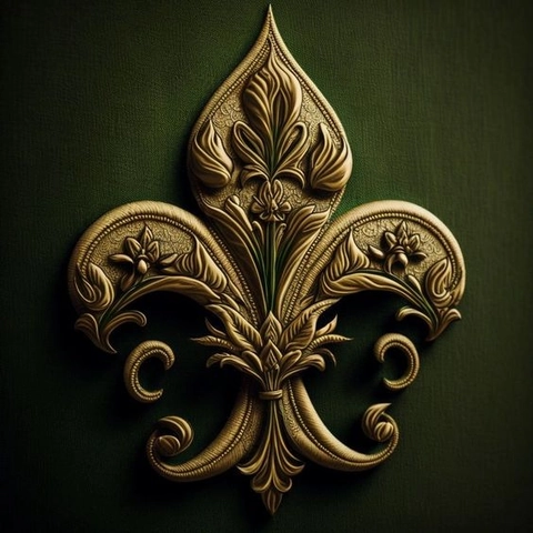 Vintage Gold Fleur-de-Lis Harz Ornament Kreative 3D-Relief Hängedekoration Für Weihnachtsbaum Haus Wand Dekor Geschenk