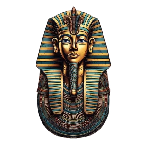 Antiker Ägyptischer Pharao Tutanchamun Maske Hängeornament Harz Gold Blau Kreatives Urlaubsgeschenk Dekoratives Heimhandwerk
