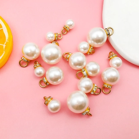 Zinc Alloy Rhinestone Artificial Pearl Pendants DIY Jewelry Charms For Necklace Earrings Making Craft Supplies Accessory