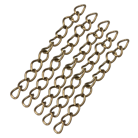 Alloy Metal Extension Chain For DIY Jewelry Making Necklace Bracelet Extender Findings Electroplated Link Tail Chain