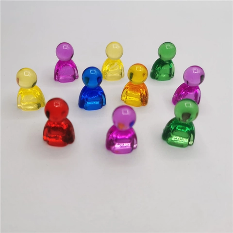 Pezzi di Gioco da Tavolo Umanoidi in Acrilico Ecologico per l'Educazione dei Bambini Accessorio da Gioco a Forma di Pupazzo di Neve