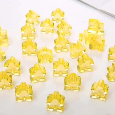 Colorful Transparent Crystal Humanoid Pawn Figures For Tabletop Board Game Components Toddler Educational Counting Activity Figures
