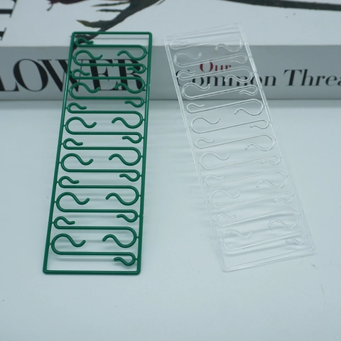 Ganchos para Adornos de Árbol de Navidad Plástico en Forma de S Ganchos Colgantes para Bolas Pequeños Grandes Verde Transparente Decoración