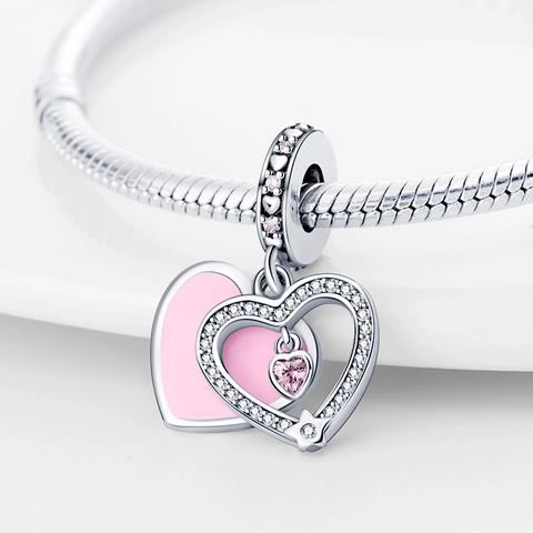 925 Sterling Silver Charms For Bracelet Heart Wing Strawberry Apple Mixer Pendant Women DIY Jewelry Gift Accessory