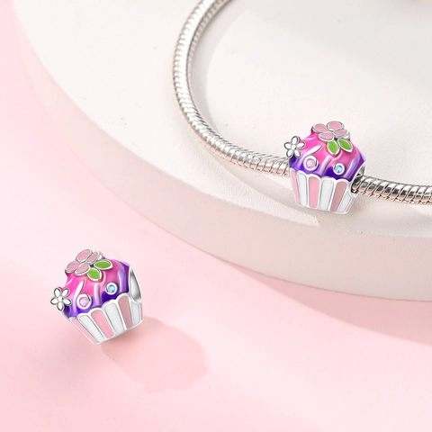 DIY Dessert Macaron Charm Beads Copper Silver Plated Enamel Heart Doughnut Cupcake Rhinestone Pendant For Jewelry Bracelet Making