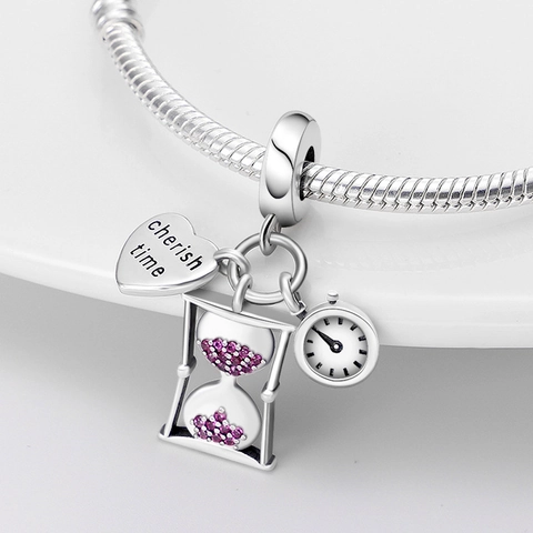 Silver Plated Copper DIY Charm Pendant For Bracelets Ice Skate Flip-flop Playing Card Rhinestone Enamel Beads For Jewelry Making