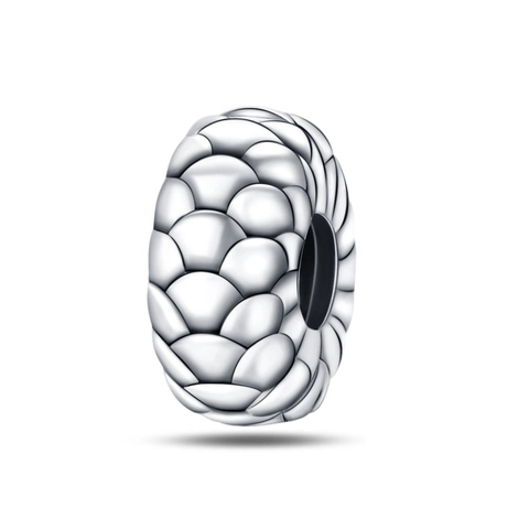 Dragon Scale Safety Buckle Charm Bead 925 Silver Plated Copper DIY Accessories For Snake Chain Bracelet Women Jewelry