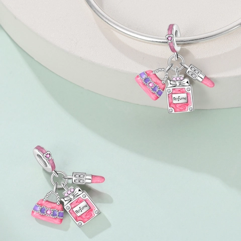Travel Theme Enamel Charms For Bracelet DIY Airplane Palm Tree Camera Pendants Zircon Summer Beach Jewelry Making Accessories