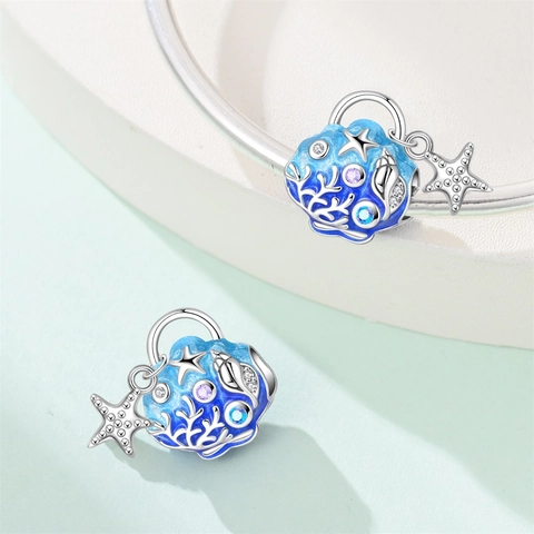 Breloques de Bijoux DIY Argenté Émail Flacon de Parfum Trésor Pirate Coquillage Perle pour la Fabrication de Bracelets Cadeau Bijoux Femme