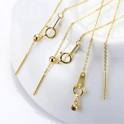 316L Stainless Steel Adjustable Bracelet Chain Sliding Bead Needle Pin DIY Jewelry Making Accessory For Women Gold Steel