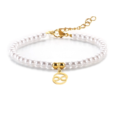 Roestvrijstalen Sterrenbeeld Hanger Kunstparelarmband Voor Dames Minimalistische Constellatie Bedeltjes Verstelbare Ketting Cadeau