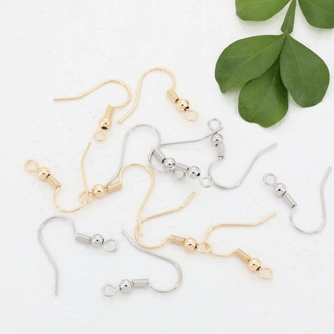 Accesorio de Joyería Hecho a Mano DIY Ganchos para Pendientes de Cobre Bañado en Oro 18K Oro Plata Color Ganchos de Pez