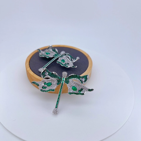Eleganter Libelle Brosche Für Damen Kupfer Eingelegt Funkelnde Zirkonia Anstecknadel Vielseitig Mode Schal Schnalle Bankett Schmuck
