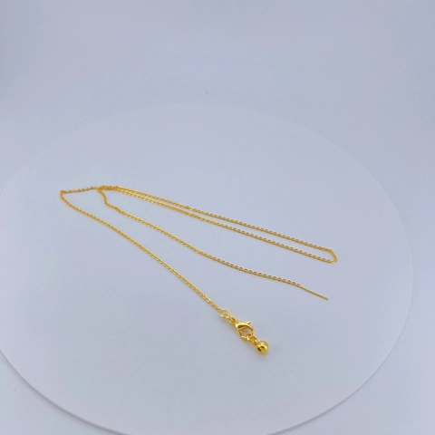 Cadena Tipo O de Cobre Chapado en Oro de 18K Minimalista para Creación de Joyas DIY Collar Pendiente con Cierre de Langosta Mujer