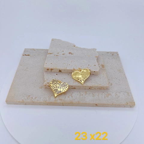 Pendentif en Cuivre Plaqué Or Zirconia Minimaliste Géométrique Sourire Cœur Trèfle Soleil Pendentif Seul Sans Chaîne Pour Femme Bijoux De Mode