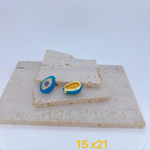 Gold Plated Copper Evil Eye Enamel Zirconia Pendant Only (Without Chain) For Women DIY Jewelry Making Accessory