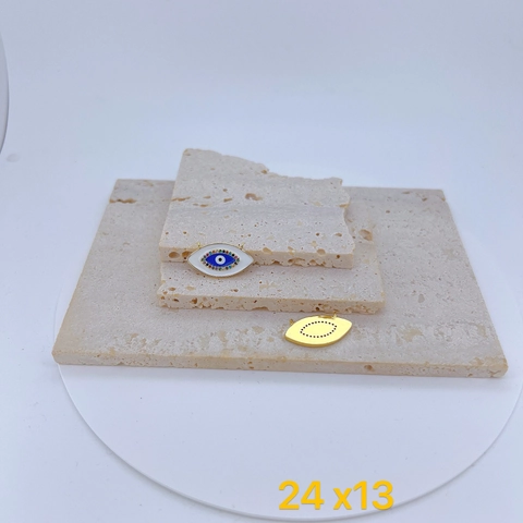 Vintage Evil Eye Copper Gold Plated Enamel Zirconia Pendant Only Without Chain Ethnic Star Moon Jewelry For Women