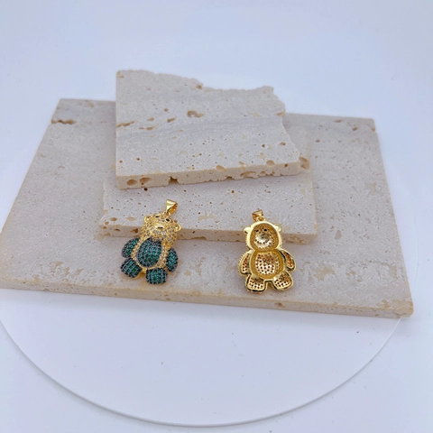 Pendentif Seul Sans Chaîne Ours en Cuivre Incrusté de Zirconia Plaqué Or Pendentif Animal Minimaliste pour Femme Bijoux