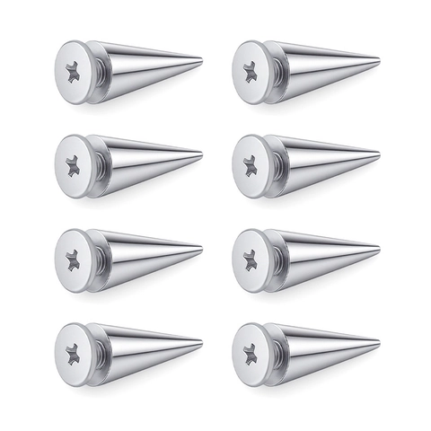Edelstahl Konische Spitze Anhänger Schraubbarer Kegel Charm Für DIY Schmuckherstellung Punk Stil Metall Nieten Zubehör