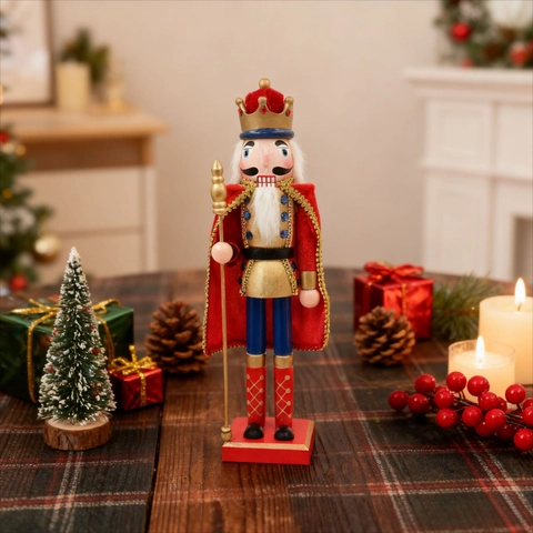 Traditioneller 40cm Holz Nussknacker Soldat König Weihnachtsschmuck Handgefertigte Festliche Puppe Home Decor Geschenk