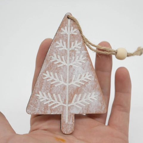 Rustikale Holz Weihnachtsbaum Schneeflocke Hängende Ornamente Vintage Holz Weihnachtsbaum Anhänger Für Haus Urlaub Festliche Party Deko