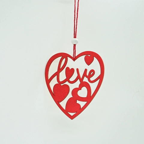 Valentine's Day Wooden Heart Ornament Love Letter Hollow Laser Cut Wedding Home Decor Romantic Boxwood Desktop Decoration