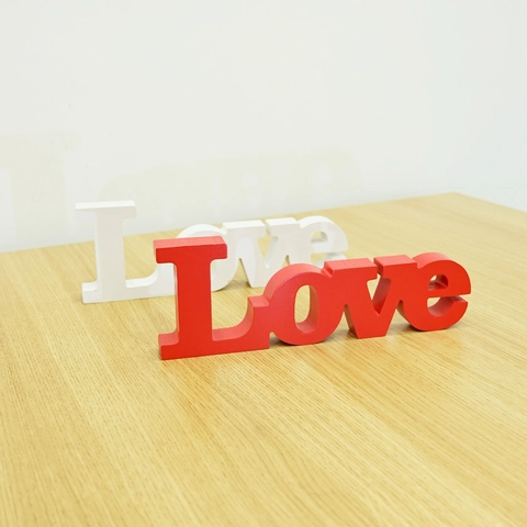 Valentinstag Holz Liebe Buchstabe Tischdekoration Romantische Hochzeit 3D Herz Ornament Für Zuhause Büro Schreibtisch Deko