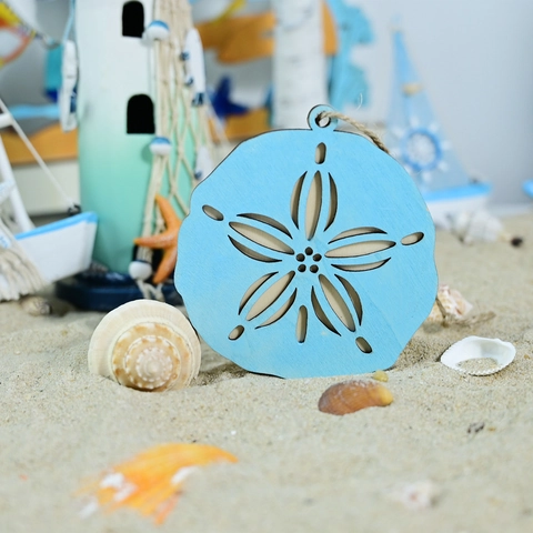 Mediterranean Wooden Ocean Style Hanging Ornament For Home Decor Beach Theme Nautical Fish Sand Dollar Flip Flops Wall Art