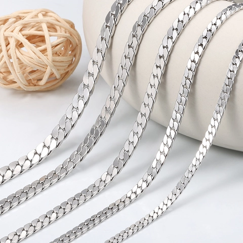 Hochwertige Edelstahl Panzerkette Für DIY Schmuckherstellung Halsketten Armbänder Poliert Damen Herren Metallglieder Kette