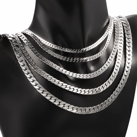 Hochwertige Edelstahl Panzerkette Für DIY Schmuckherstellung Halsketten Armbänder Poliert Damen Herren Metallglieder Kette
