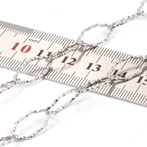 Hip Hop Punk Stainless Steel Hammered Rhombus Starry Chain DIY Necklace Bracelet Jewelry Making Accessory For Men Women