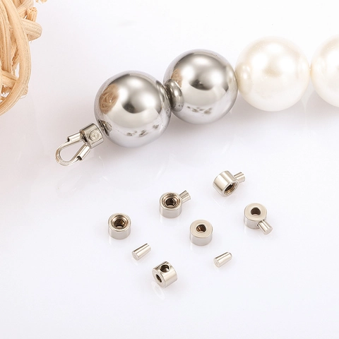 Stainless Steel Positioning Crimp Beads Findings For DIY Bracelet Necklace Making Jewelry Connectors End Buckle Accents
