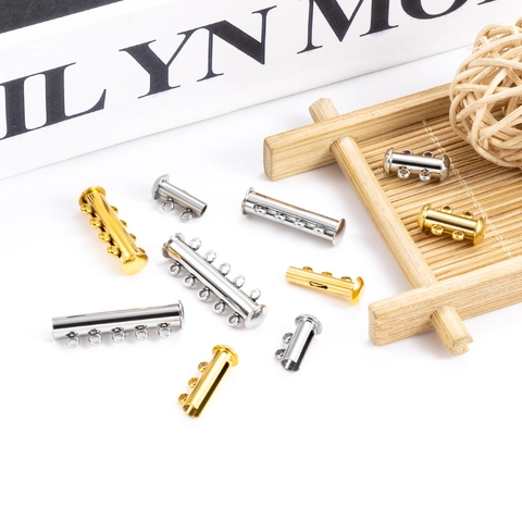 Chiusura Magnetica a Scorrimento Multistrato in Acciaio Inossidabile per Collana Bracciale DIY Accessori per Gioielli Connettore