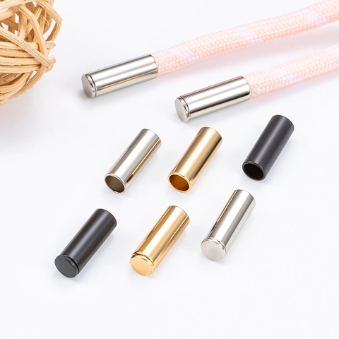 Legierung Metall Aglets Kordelenden Für Schnürsenkel Hoodie Seil DIY Schmuckherstellung Erkenntnisse Zylinderform Galvanisiertes Zubehör