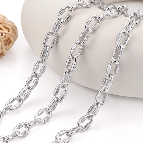 Minimalist Stainless Steel Spiral Oval Link Chain For DIY Jewelry Making Necklace Bracelet Accessory Roll Unfading