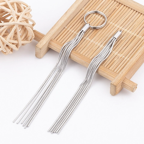 Stainless Steel Snake Chain Tassel Pendants For DIY Jewelry Making Earrings Necklace Findings High Polish Minimalist Charms