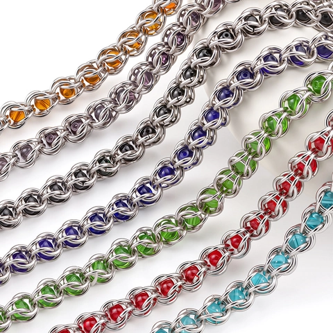 Edelstahl Perlen Kette Für DIY Schmuckherstellung Bunte Perlen Dekorative Kette Für Halskette Armband Zubehör