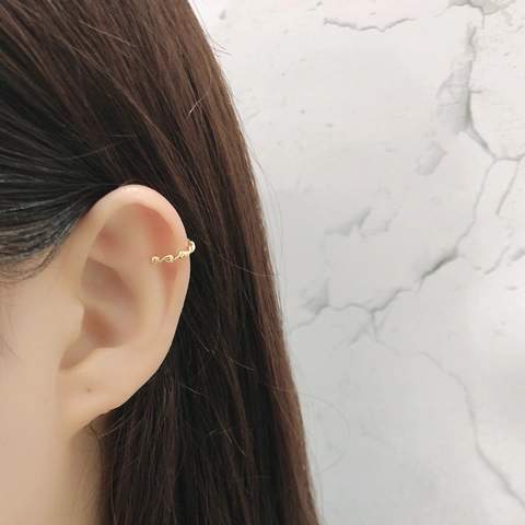 925 Sterling Silver Twist Ear Cuff Non-Pierced Cartilage Earrings Minimalist Gold Platinum Plated Rope Ear Clips For Women Jewelry