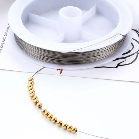 Stainless Steel Beading Wire For Jewelry Making DIY Bracelet Necklace Handcrafted Metallic Beading Cord Jewelry Findings