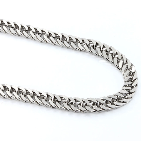 Chaîne Maille Gourmette en Acier Inoxydable pour Création de Bijoux DIY Hip Hop Collier Bracelet Accessoire de Sac