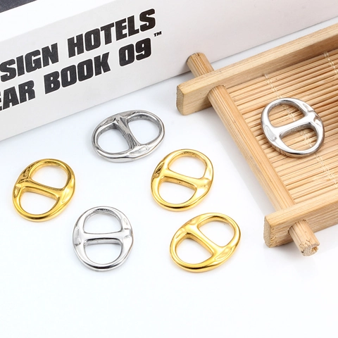 Chiusura a Naso di Maiale in Acciaio Inossidabile Accessorio per Gioielli DIY per Collana Bracciale Oro Argento